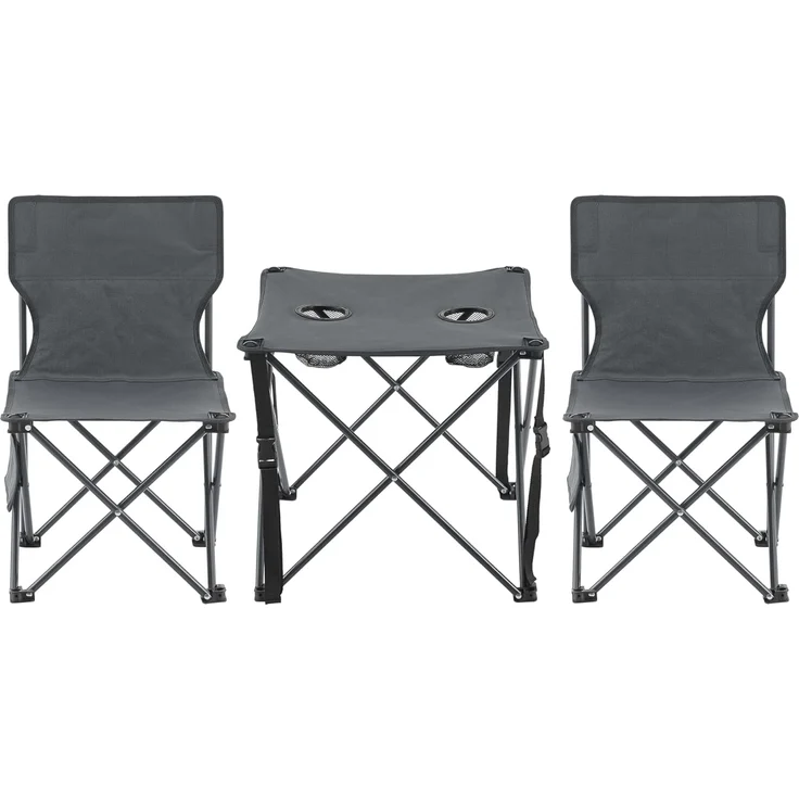 Campingmöbel Set Banz 3-tlg. Klappbar Grau [casa. pro] – Bild 2