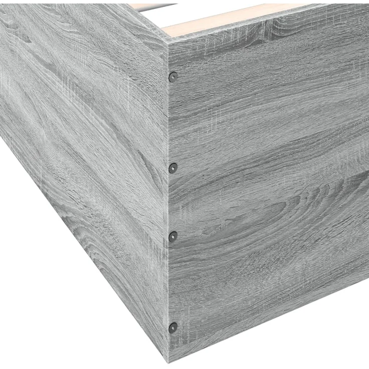 vidaXL Bettgestell Grau Sonoma 90x200 cm Holzwerkstoff 3280970 – Bild 8
