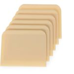 HENDI Teigschaber, Rechteckig, Teigschaberkarte, Teigspachtel, Teigschneider, Geschirrspülmaschinengeeignet, 6 Stück, 120x96 mm, Polypropylen