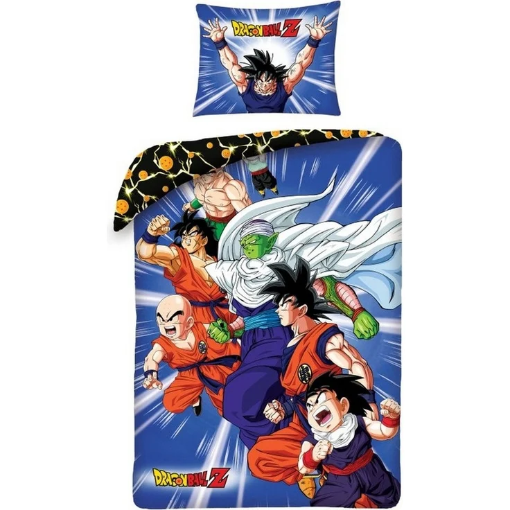 Halantex Bettwäsche Dragonball Z Bettwäsche Set 140x200+70x90 cm 100% Baumwolle DB-1103BL – Bild 1