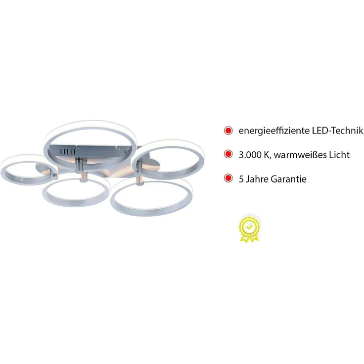 LED Deckenleuchte mit 5 Lichtringen, L 66cm, JOHANNA – Bild 5