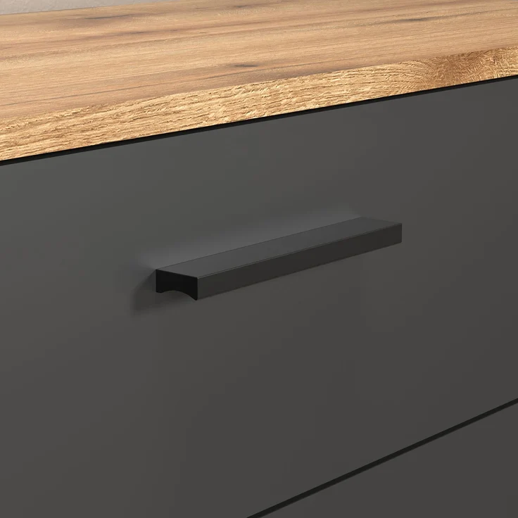 Sideboard Avila in grau und Eiche Evoke 139 cm – Bild 11