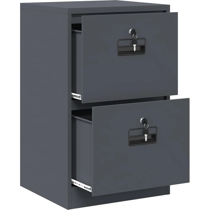 vidaXL Aktenschrank Anthrazit 45,5 x 42 x 74,5 cm Kaltgewalzter Stahl 891612 – Bild 6