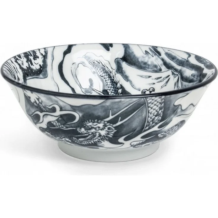 WestCraft Servierschüssel Japan-Bowls ASIATICA, Drachengott Edition, Porzellan-Schalen, 20,5 cm, Porzellan, Hochwertig, asiatische Ramen-, Reis-, Nudel-, Udon-, Suppen-Schüssel – Bild 3