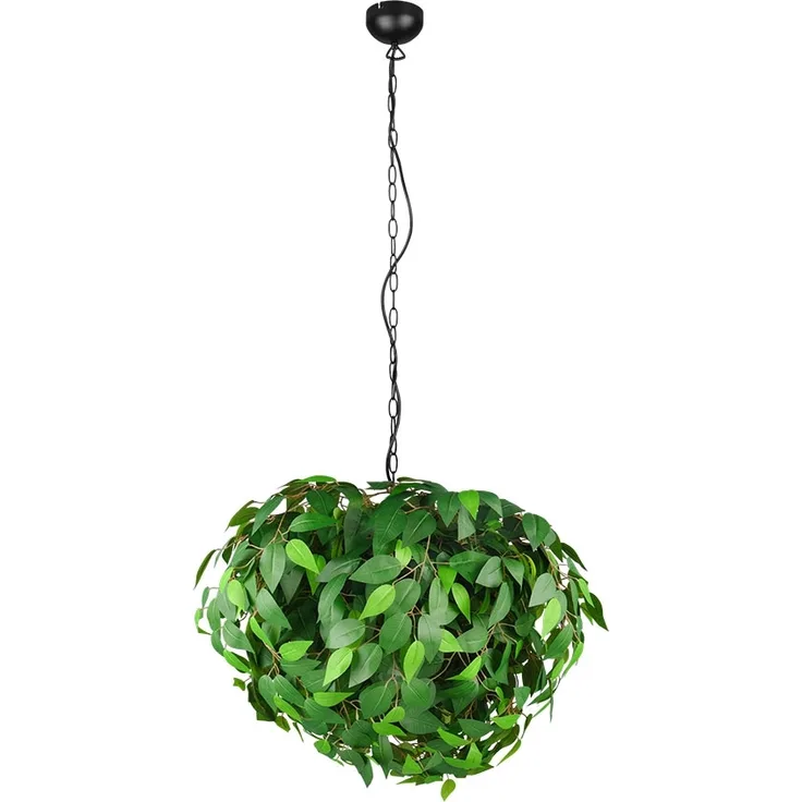Hängeleuchte, Blätter-Design, 4 Flammig, Grün, H 150 cm