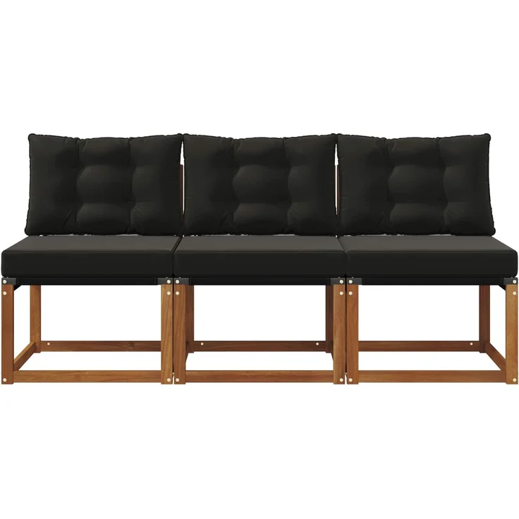 vidaXL Outdoor Mittelsofa 3 stk. 3-Sitzer 900611 – Bild 4