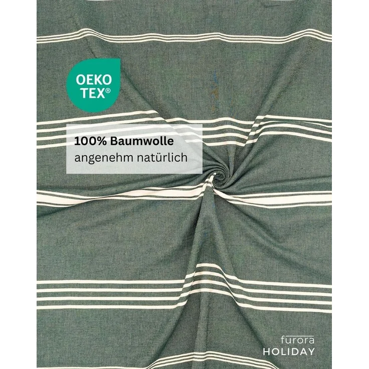 furora HOLIDAY Saunatuch Strandtuch Hamamtuch: groß 100x200 cm Saunatuch, Strandhandtuch dünn, Strandtuch Saunatuch aus 100% Baumwolle Strandtuch Set – Bild 2