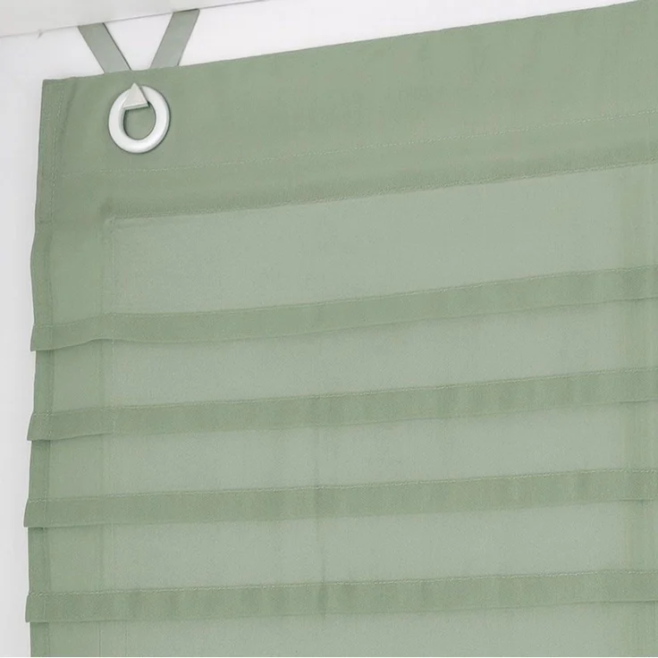 Kutti Raffrollo Kessy Biese, mit Hakenaufhängung, ohne Bohren, halbtransparent, Baumwolle, Polyester, Hakenaufhängung – Bild 1