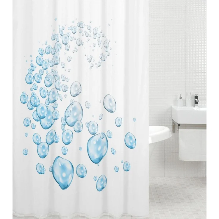 Sanilo Duschvorhang Wasserblasen 180 x 200 cm, 100% wasserdicht, Anti-Schimmel-Effekt, hochwertige Qualität – Bild 1