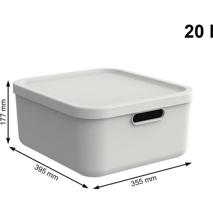 ROTHO Aufbewahrungsbox Albula Light 2er-Set Aufbewahrungskiste 20l (Aufbewahrungsboxenset, 2er-Set) – Bild 3