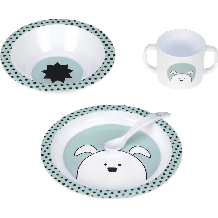 Laessig Little Chums Geschirrset Dog Blau
