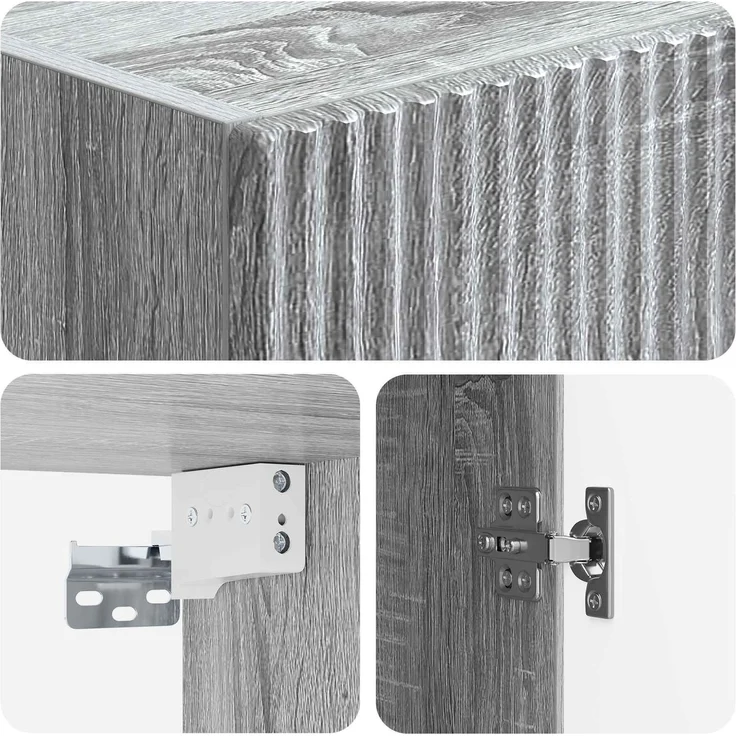 vidaXL Schrankset 2 stk. Sonoma-Grau Holzwerkstoff 3416544 – Bild 8