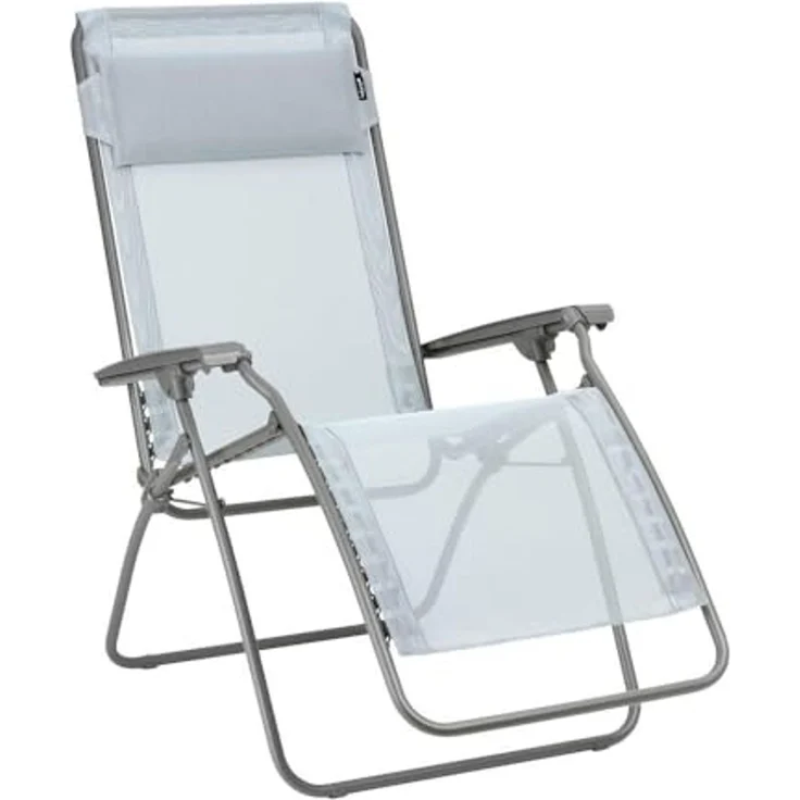 Lafuma Mobilier Relax-Sessel, klappbar und verstellbar, R-Clip, Batyline, Farbe: Sky, LFM4020_9711, 88 x 67 x 114 cm Relaxsessel, Polyurethan, Himmel, Einheitsgröße – Bild 1