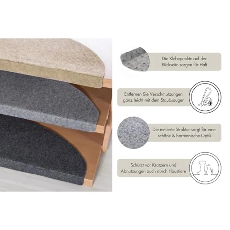 Stufenmatte Paris Rips grau, 23 x 64 cm – Bild 4