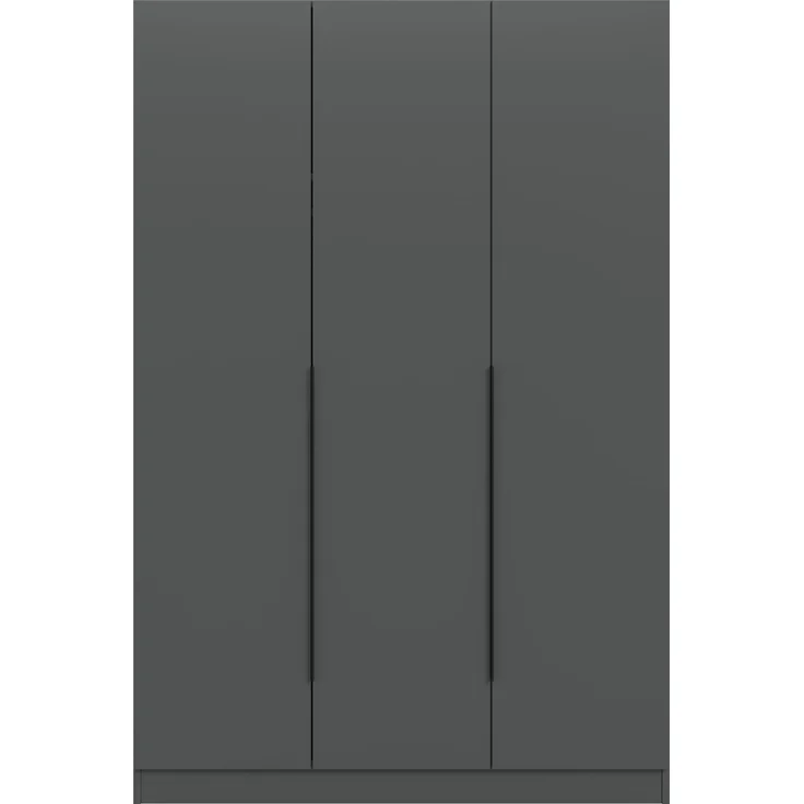 Kleiderschrank 3-türig (B/H/T: 120x180x52 cm) in anthrazit – Bild 2