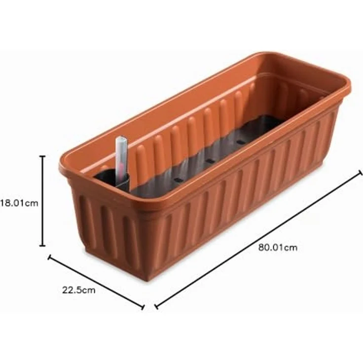 Alpfa Blumenkasten 80 cm Terracotta mit Wasserspeicher Made IN Germany – Bild 7