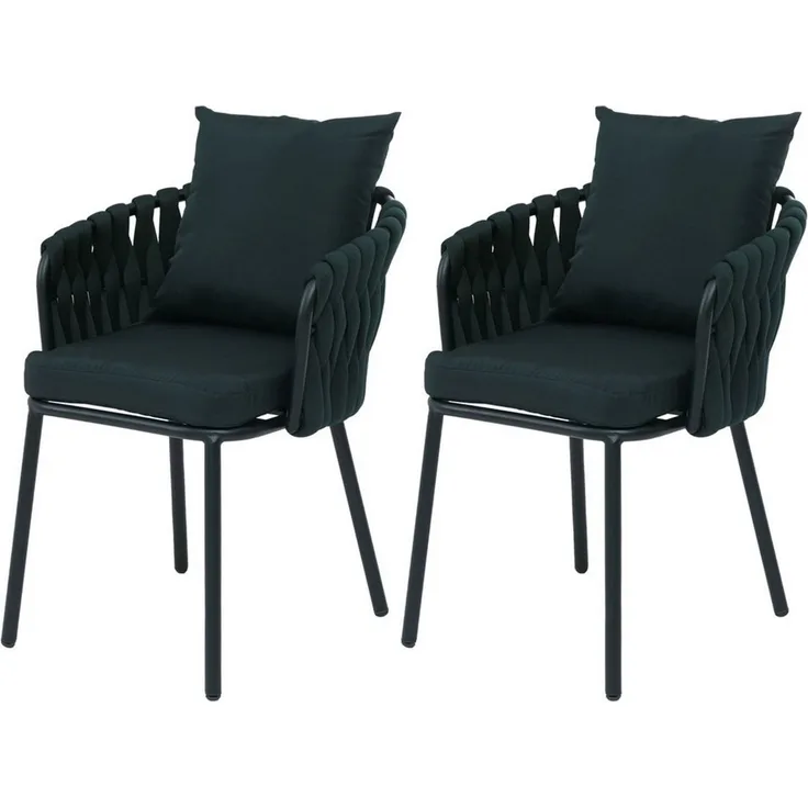 MCW Gartenstuhl MCW-P89 (Set), Hohe Stoffqualität 180 g/m², Bezug waschbar bei maximal 40°