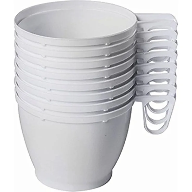 Kaffeetasse mit Henkel 0,18 l, 8 Stück Kunststoff