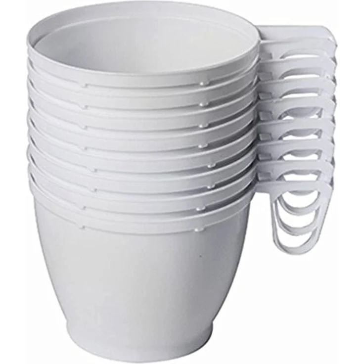 Kaffeetasse mit Henkel 0,18 l, 8 Stück Kunststoff