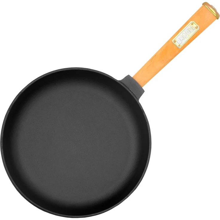 Gusseisenpfanne 20cm Gußeisenpfanne 39mm hoch mit Holzgriff Pfanne aus Gusseisen – Bild 5