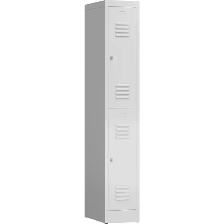 Garderobenschrank ClassiX Double Basic Metallspind in verschiedenen Größen wählbar - 1 Abteil Maße ca. 31 x 180 x 50 cm (BxHxT)