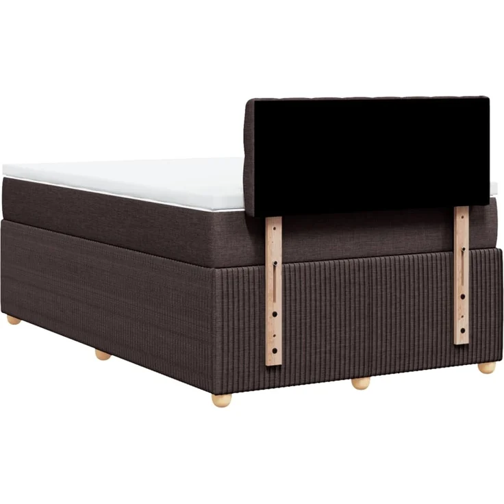 vidaXL Boxspringbett mit Matratze Dunkelbraun 120x200 cm Stoff 3287433 – Bild 6