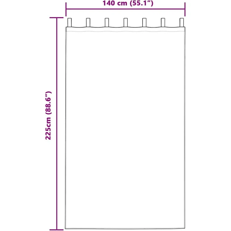 vidaXL Samtvorhänge 2 stk. Grau 225 x 140 cm Samt 4107725 – Bild 8