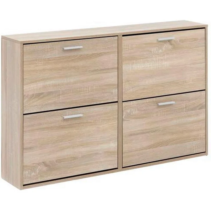 MID.YOU Schuhkipper, Sonoma Eiche, 4 Fächer für bis zu 24 Paar Schuhe, 120x81x24 cm