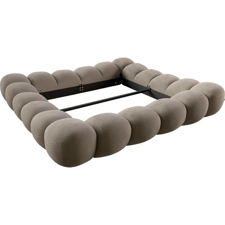 Polsterbettgestell Perlla 180x200 cm Bouclé Taupe