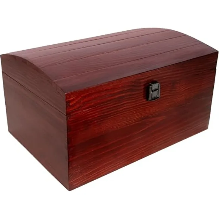 Creative Deco Holzkiste Holztruhe Holzkiste mit Deckel und Schloss