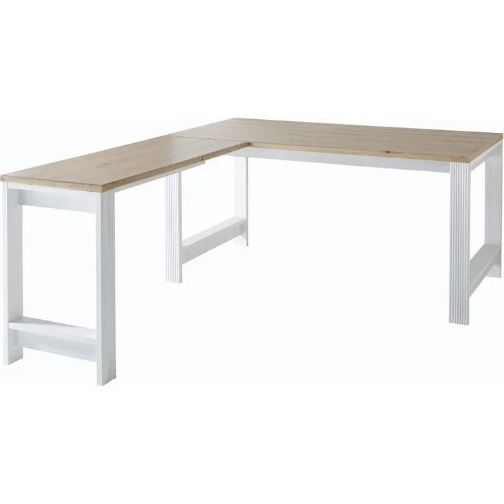 Eckschreibtisch JASMIN im Landhausstil Schreibtisch Pinie und Eiche