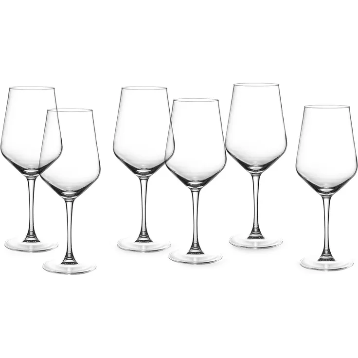 ECHTWERK Rotweinglas Weingläser-Set, ca. 620 ml, 6-tlg, Glas, aus hochwertigem Glas mit zeitlosem Design