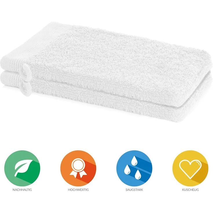 Lavea Waschhandschuh Bali, 16x22cm aus 100% Bio-Baumwolle, einzigartig weiche Waschhandschuhe mit Aufhänger (Set, 2-St), hochwertige und nachhaltige Premium Waschlappen - schonende Reinigung – Bild 3