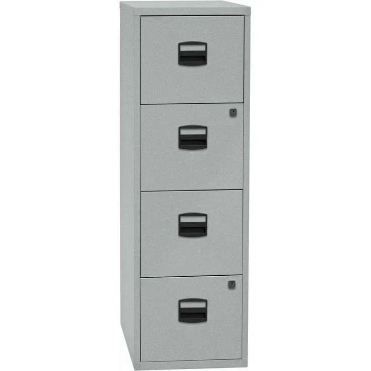 Hängeregistraturschrank PFA, 4 HR-Schubladen, Farbe silber