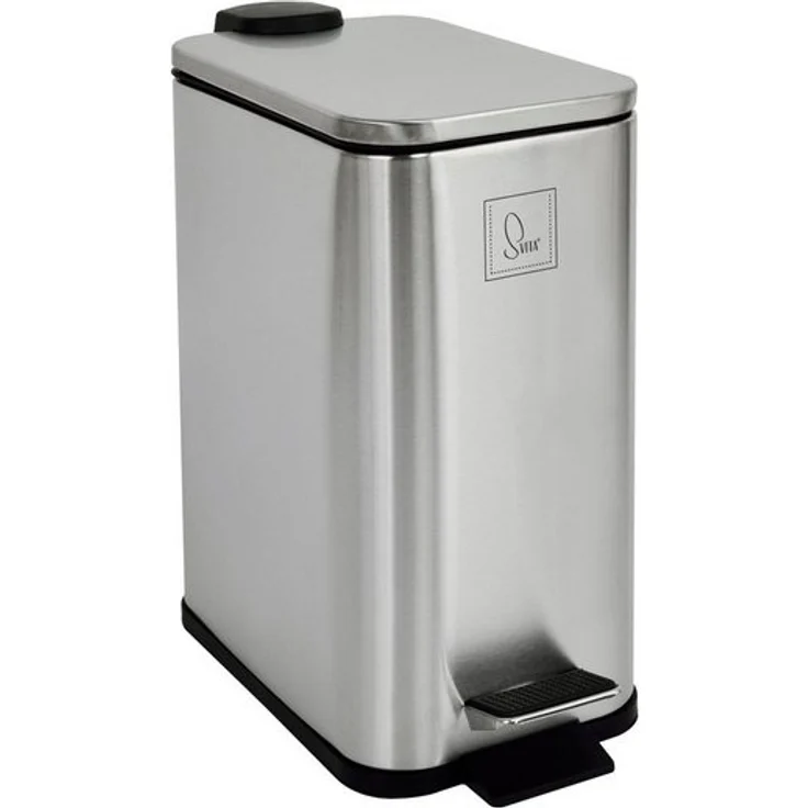SVITA Mülleimer ST5, Treteimer, Softclose-Funktion, 5L, Edelstahl, Silber – Bild 4
