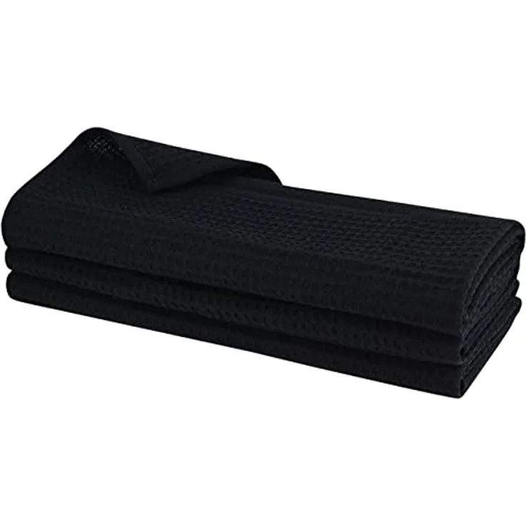 Engelland Geschirrtuch Poliertuch, (Vorteils-Set, 3-tlg, Waffel-Pique), 100 % Baumwolle, integrierte Aufhängeschlaufe, 70 x 50 cm