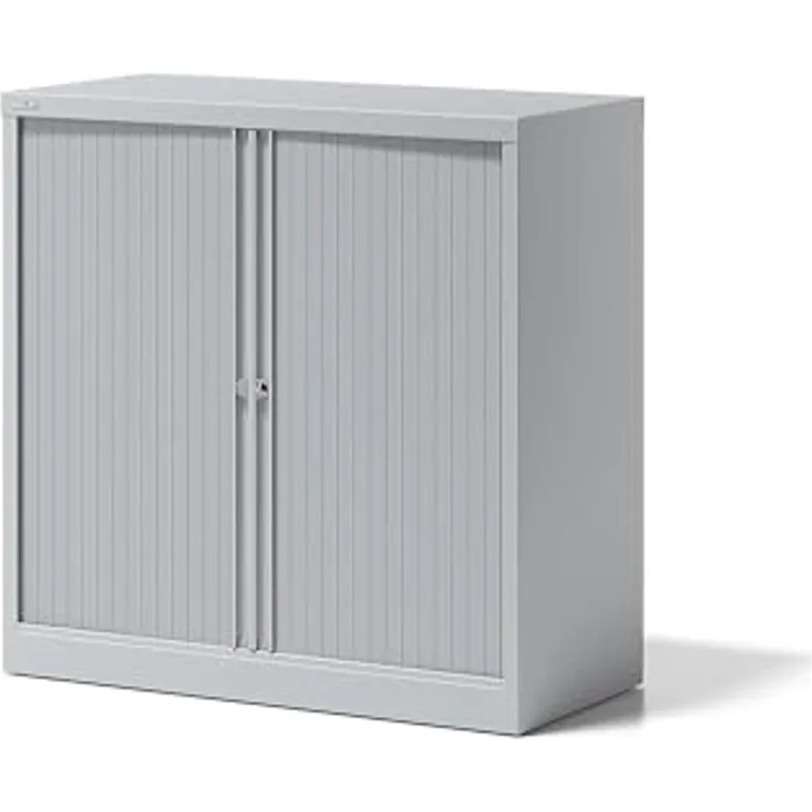 Rollladenschrank Essentials, mit 1 Fachboden für 2 Ordnerhöhen, Farbe lichtgrau