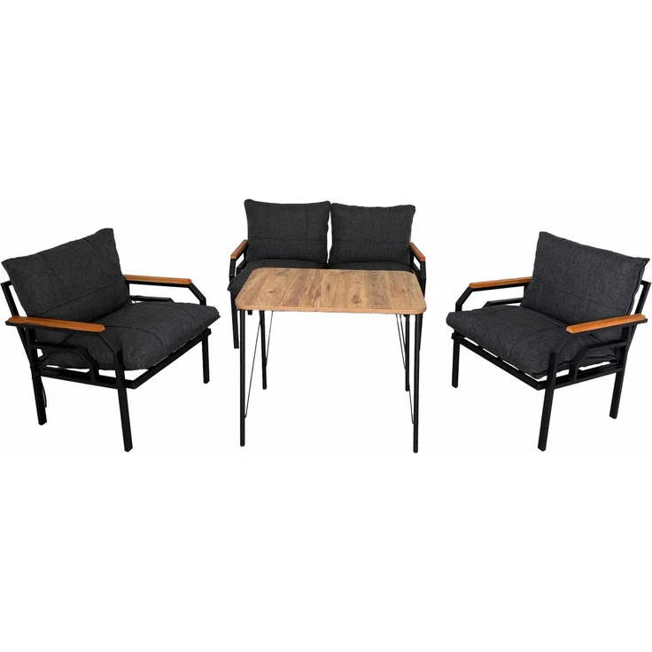 Skye Decor 'Kutay - Anthracite' Garten-Lounge-Set, Anthrazit, 120 x 70 x 61 cm – Bild 3