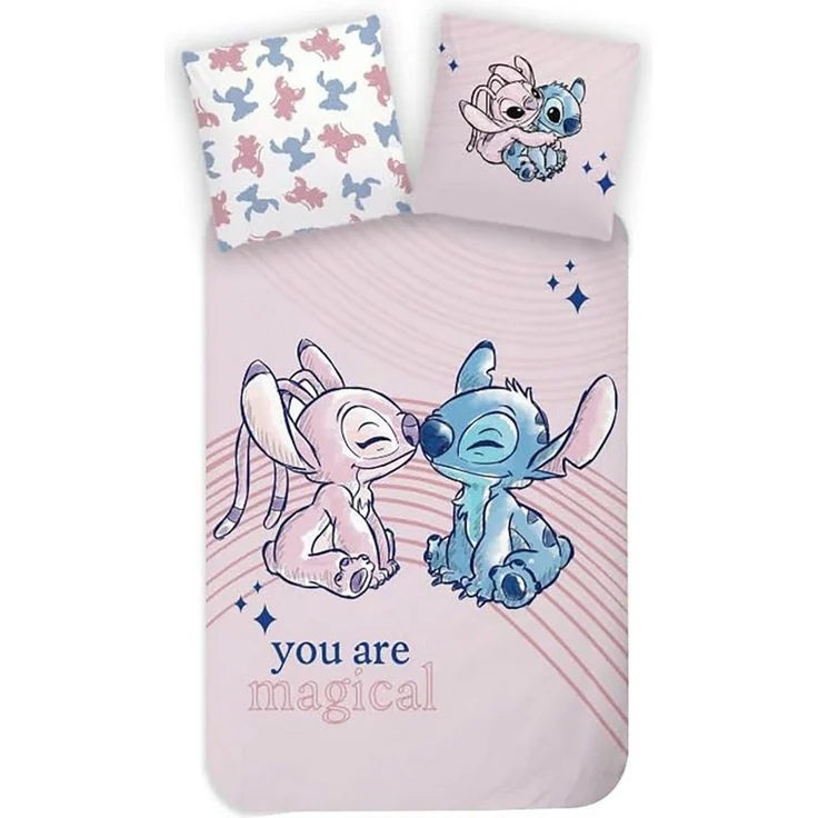 Lilo & Stitch Babybettwäsche Lilo & Stitch "you are" Babybettwäsche in Rosa, 100x135cm, Zauberhaf – Bild 3