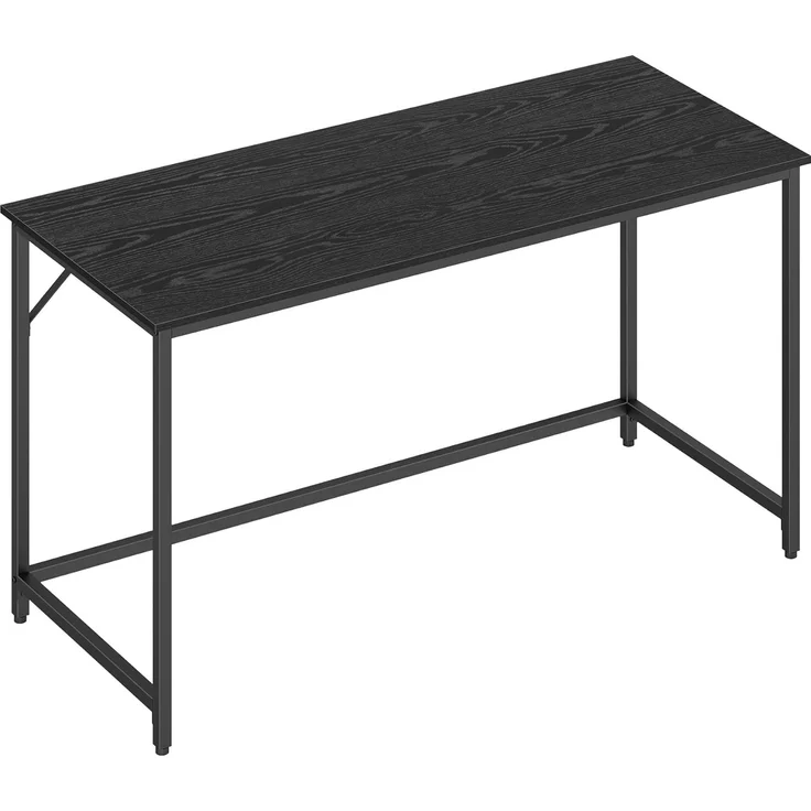 Vasagle Schreibtisch, Industrie-Design, Stahl, ebenholzschwarz-tintenschwarz, 140 x 60 x 76 cm – Bild 1