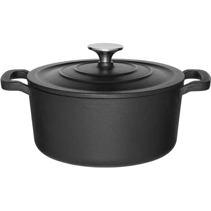Maku Gusseisen Topf 3 3 l schwarz