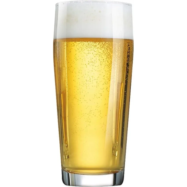 Arcoroc ARC 33049 Willi Willibecher, Bierglas, 630ml, mit Füllstrich bei 0. 5l, Glas, transparent, 12 Stück
