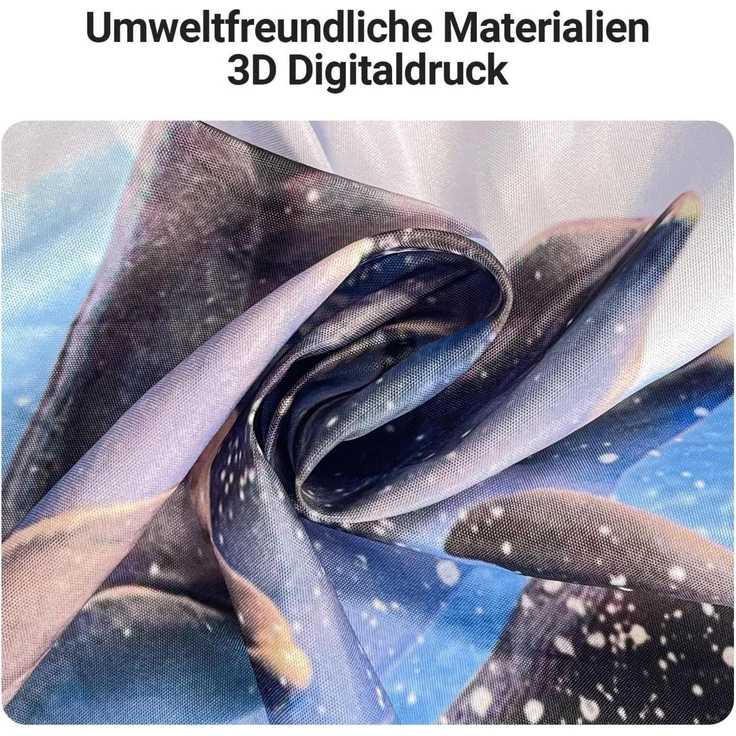 Duschvorhang Delphin 180x200cm Antischimmel Wasserabweisend Polyester Textil 12 – Bild 3