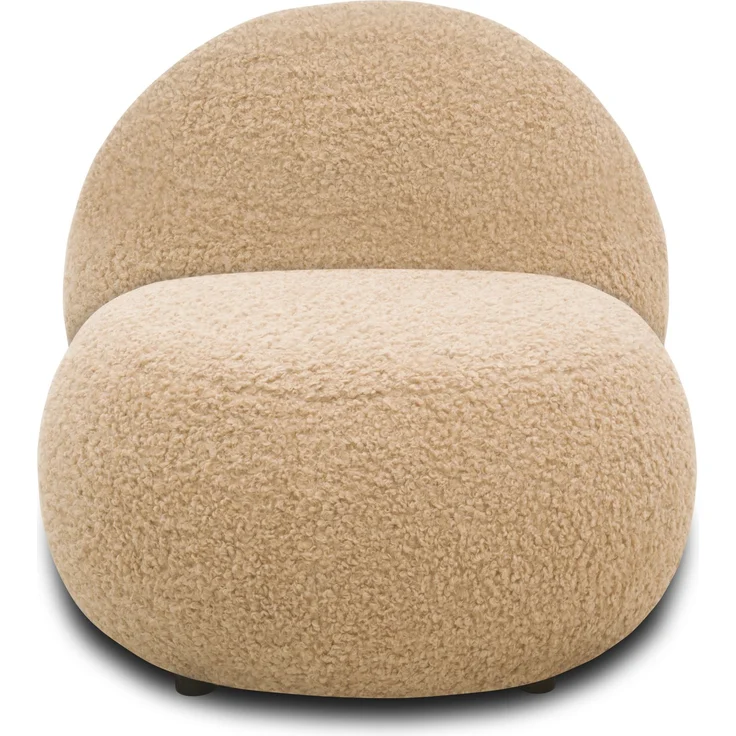 DOMO. collection Sessel 700 016, Polstersessel, rund, gepolsterte Rückenlehne, Füße mit Filzgleitern, Armsessel, Polsterganitur, 73 x 75 x 76 cm (BxTxH), braun – Bild 2