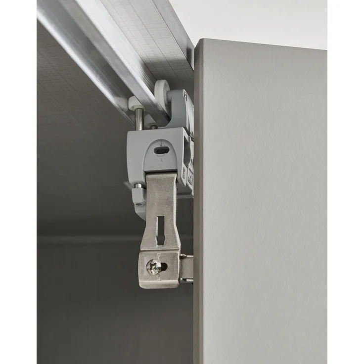 Falttürenschrank >OXFORD< in WEISS mit Spiegel - 300x216x58cm (BxHxT) – Bild 5