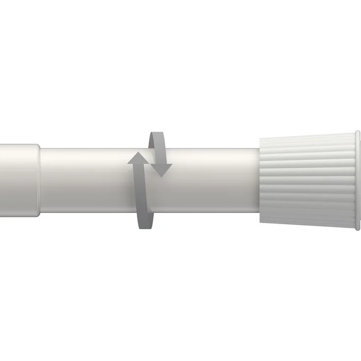 SPANNSTANGE/DUSCHVORHANGSTANGE Serrofix 80-130 cm, 26/23 mm Ø Weiß – Bild 3