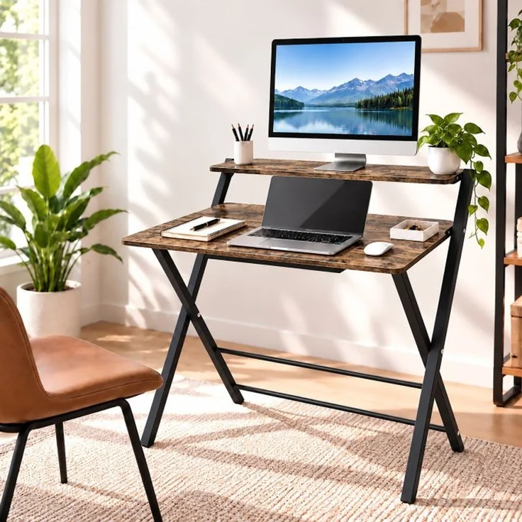 Relaxdays Klappbarer Schreibtisch Monitoraufsatz – Bild 7