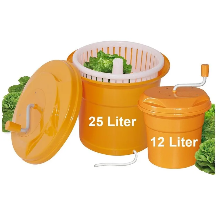 BRB-Lagertechnik Salatschleuder Salatschleuder für extra trockenen Salat, Hochwertiger, lebensmittelneutraler Kunststoff