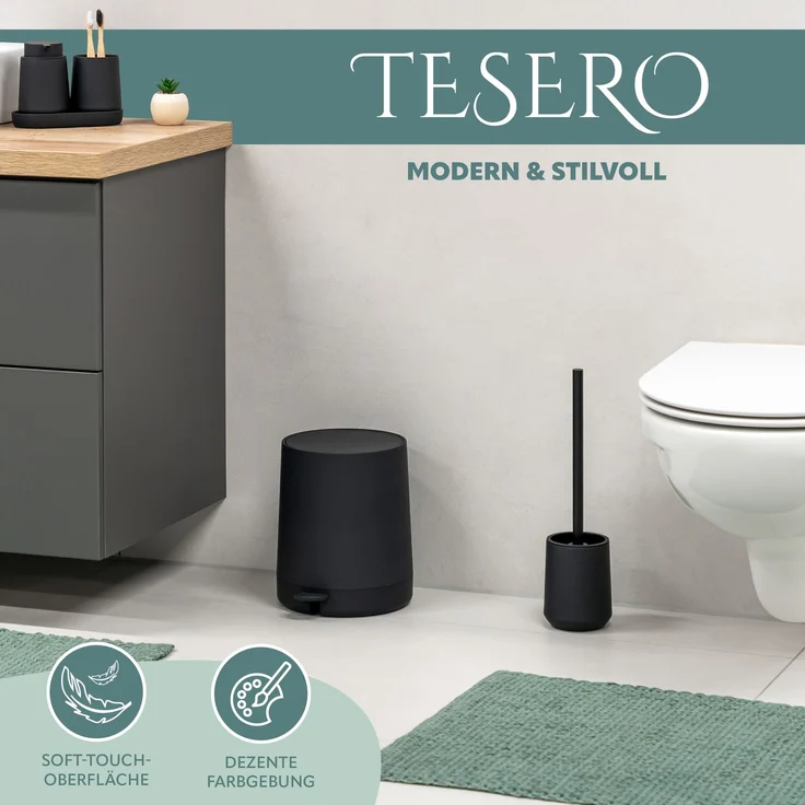 eluno Kosmetikeimer TESERO, Treteimer 4 Liter aus Kunststoff – Bild 2