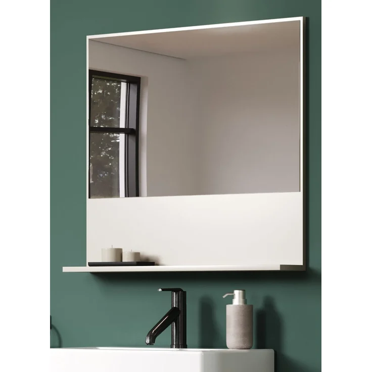 Badezimmer Spiegel Sao Paulo in Sand 80x74 cm